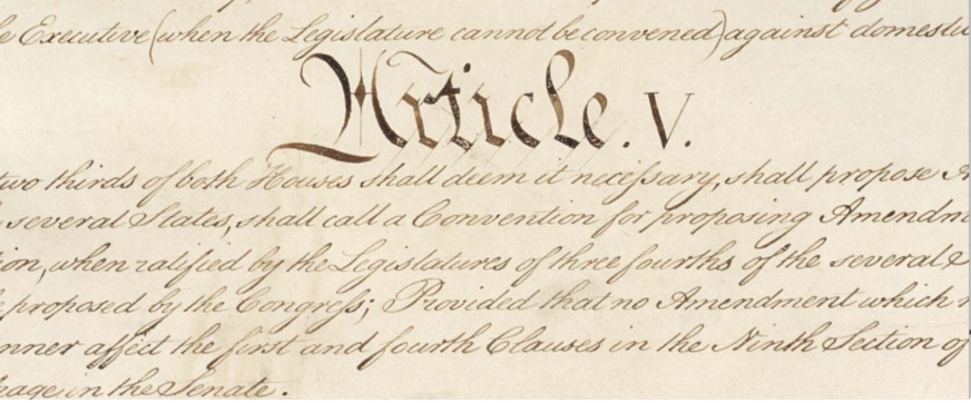 Article V, U.S. Constitution